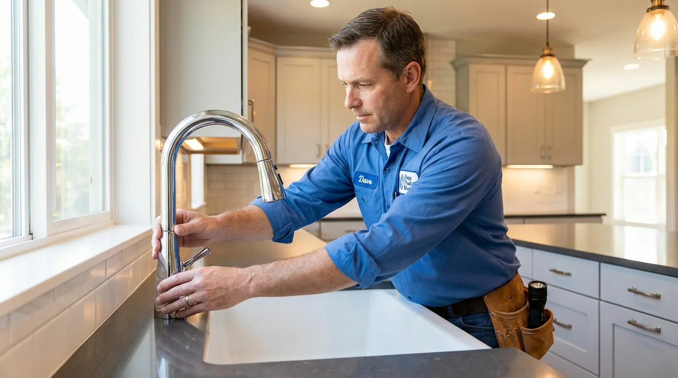 Kitchen faucet installation by Johns Plumbing LLC in Ocean City